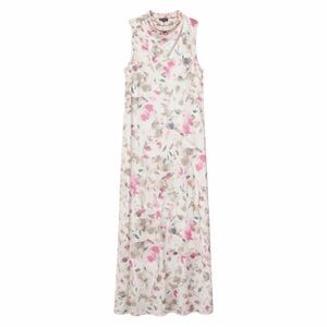 Vince Camuto Watercolor Floral Maxi Dress High Neck Flowy Sleeveless XL NWT